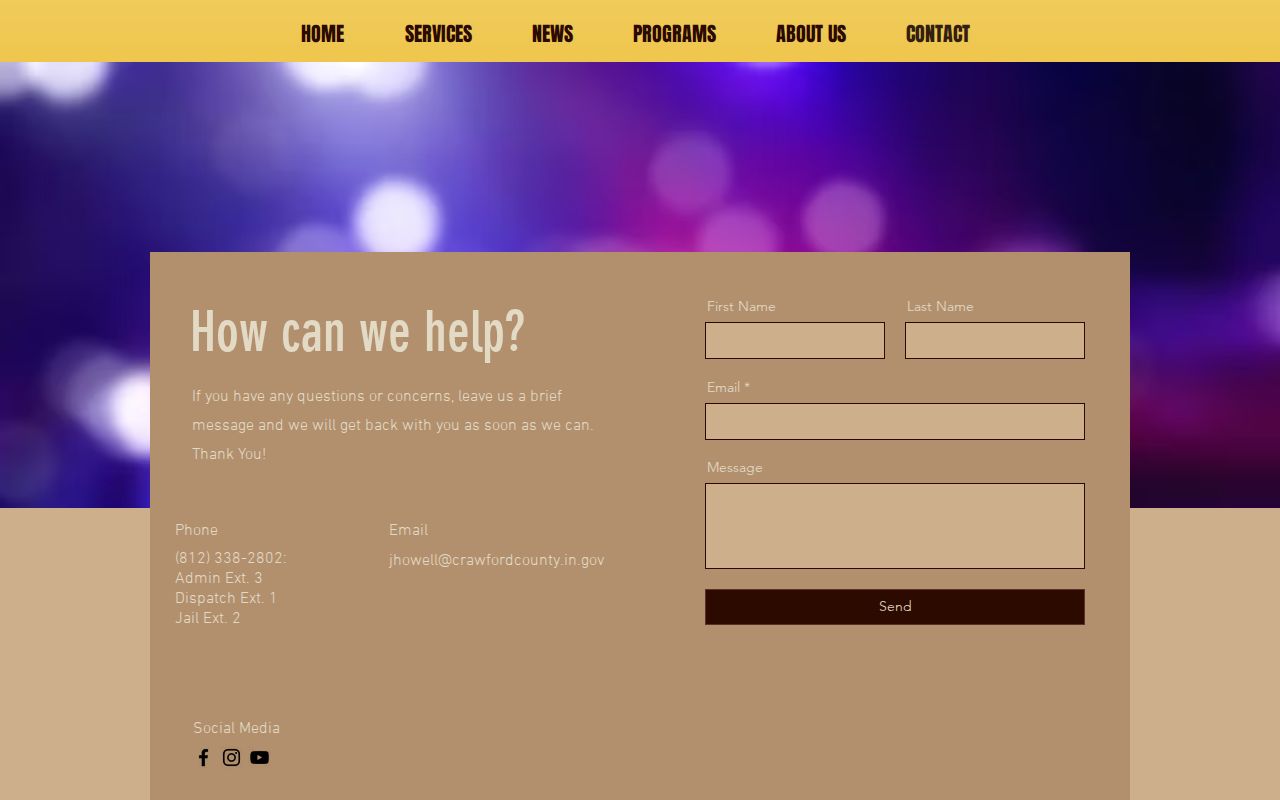 Crawford County Sheriff's Department contact and booking-record request information
